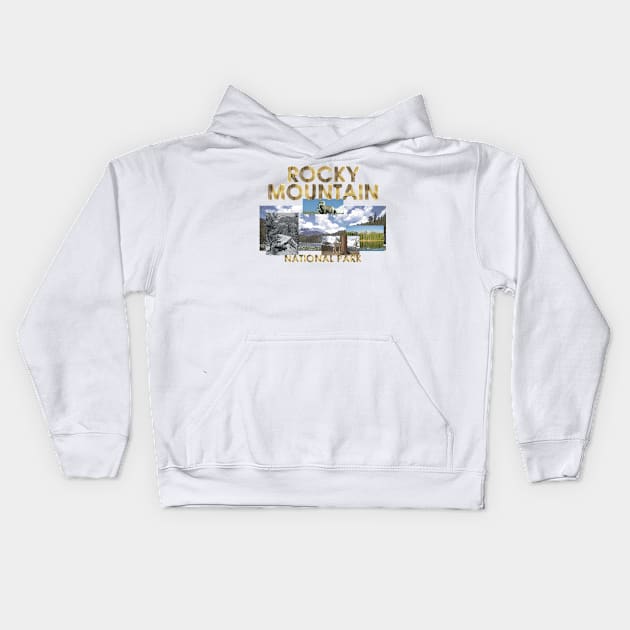 Rocky Mountain National Park Kids Hoodie by teepossible